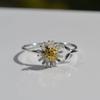 Chic Fresh Daisy Opening Ring Lady Delicate Flower Gift Everyday Jewelry For Teen Girls Accessories For Women