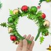 Holiday Hair Clip With Balls Accent, Christmas Hair Hoop Plastic Hair Ornament Hairband For Day Wear Celebration