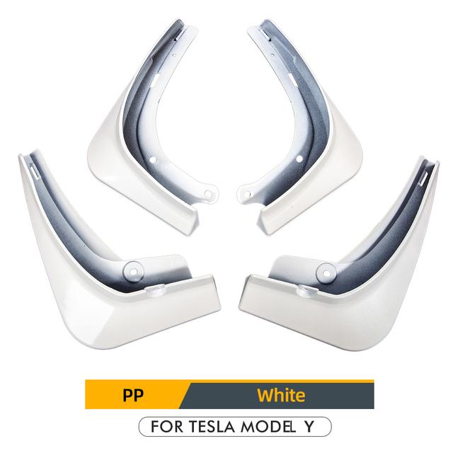 Flaps de noroi pentru mașină Flaps de noroi pentru Tesla Model Y 2023 2022 Apărător Apărător roată față spate Apărător de noroi din fibră de carbon ABS fără găurire