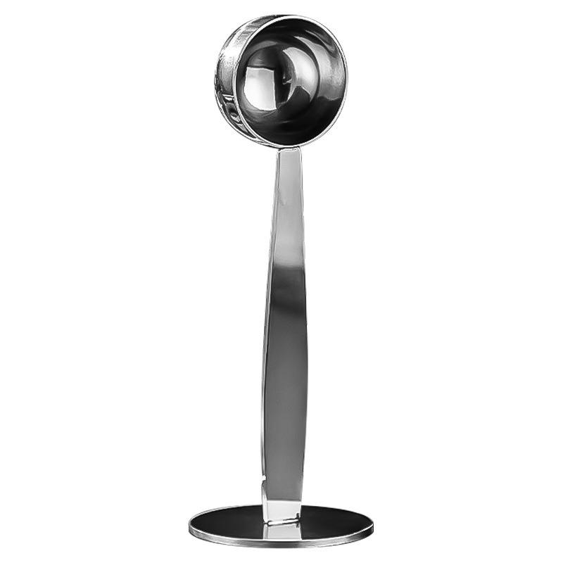 Stainless Steel Coffee Scoop Measuring Tablespoon Stand-up Coffee SpoonTamping 2 In 1 Kitchen Powder Measuring Scoop Coffee Tool
