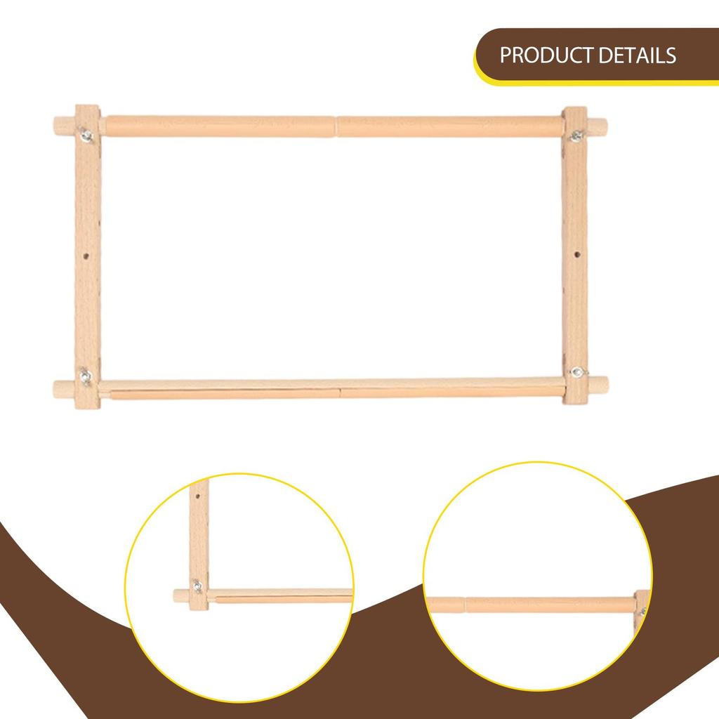 Professional Wood Embroidery Frame Stand Smooth Quilting Rack for Cross Stitch Tapestry Crafting Beginners