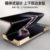 Voor Huawei Mate XT XTs Ultimate Hoesje Effen Leer Transparante Lente Scharnier Metalen Lens Stand Schermbeschermer Volledige Beschermhoes