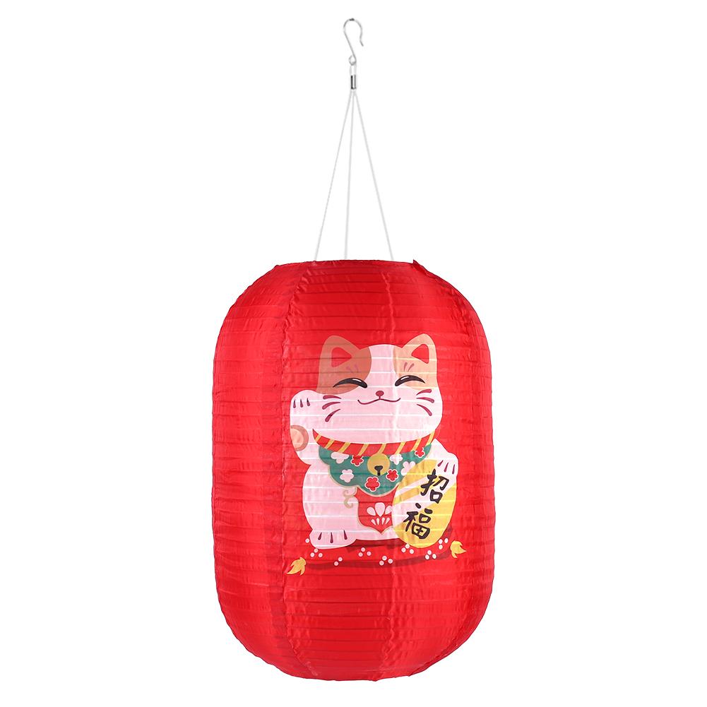 

25cm Solar Hanging Printing Lantern IP65 Waterproof Novelty Lantern Lamp Japanese Style for Outdoor Garden Yard Decor