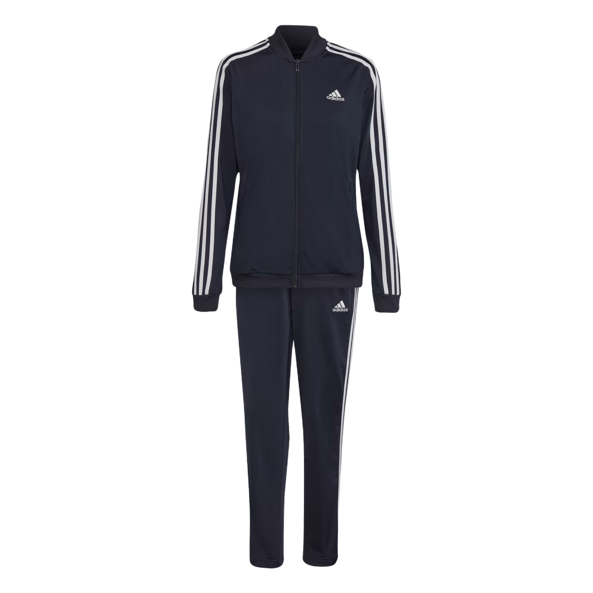 

Новый спортивный костюм Adidas ESSENTIALS3 Stripes SS25 Primegreen Повседневный костюм Женский Чернила/Белый H10155 S