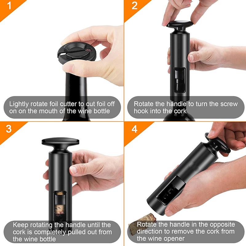 1pc Creative Wine Opener Manual Bottle Opener Corkscrew Sparkling Wine Kitchen Tool Corks Openers Useful Kitchen Accessories