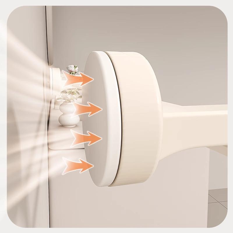 Bathroom Accessories Space Aluminum Suction Towel Rack Wall-mounted Perforation-free Storage Rack Double Pole