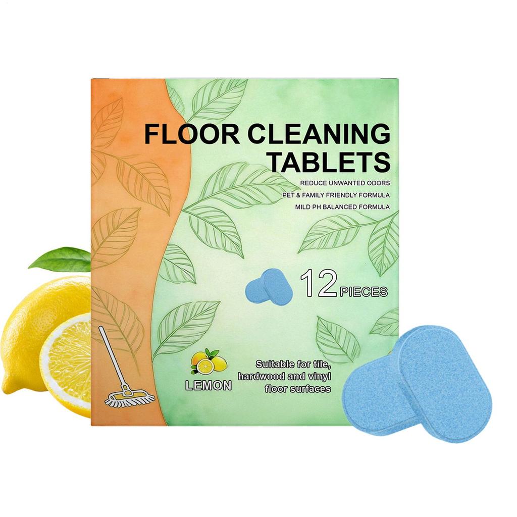 12 Stück/Set Bodenreiniger-Tabletten Wasserlösliche Tablettenreiniger Bodenreinigungsblatt Toilettendeodorant Schmutz Toilettenreinigungswerkzeug