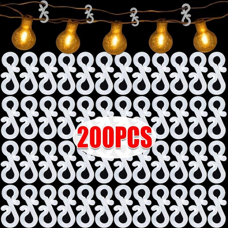 Christmas Ornament S Shaped Hooks Plastic String Light Gutter Hook DIY Outdoor Lights Clips Hanging Hook Holiday Decoration