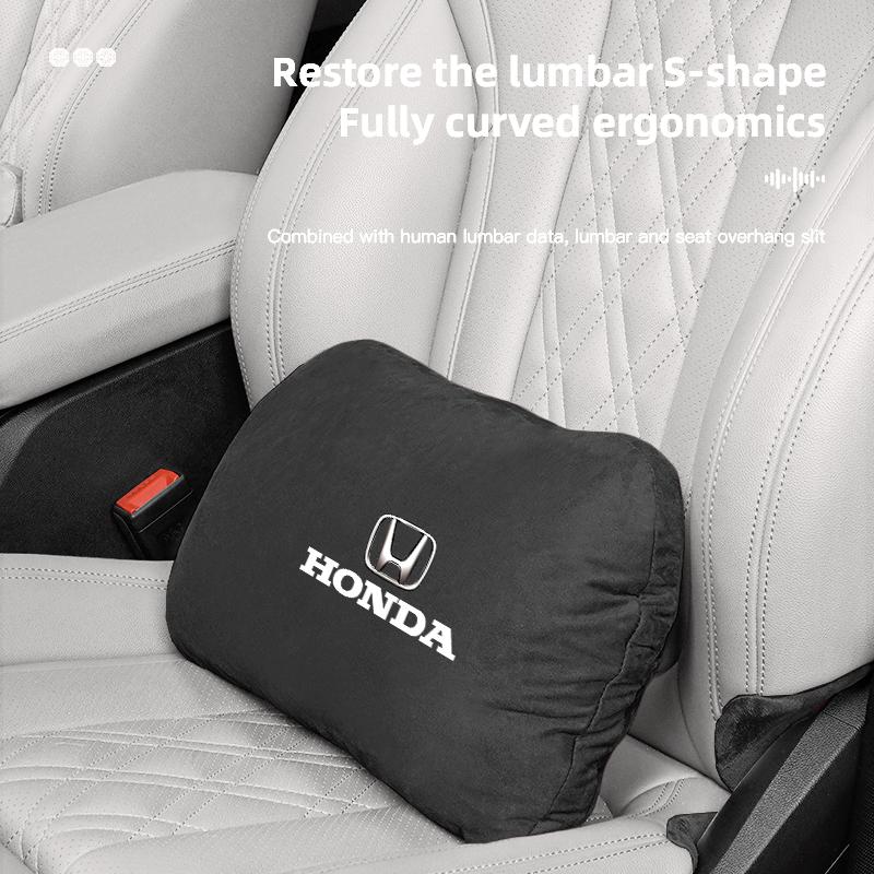 Car Neck Support Pillow Waist Pillow Auto Logo Seat Headrest For Honda Civic Accord Crosstour Spirior Odyssey Avancier UR-V CR-Z