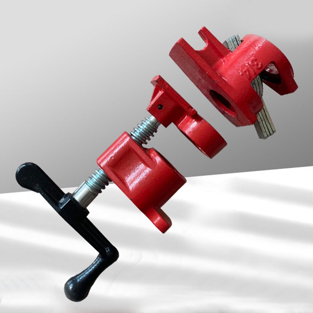 3/4in Heavy Duty Pipe Clamp Malleable Iron Water Pipe Clip for Woodworking Panel Slot Carpenter