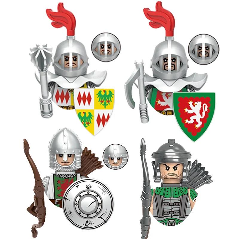 Zabawki dla dzieci Średniowiecze Starożytna Grecja Ciężka piechota Zbrojny rycerz Łucznik Figurki wojskowe Sprzęt bojowy Model Prezenty dla chłopców