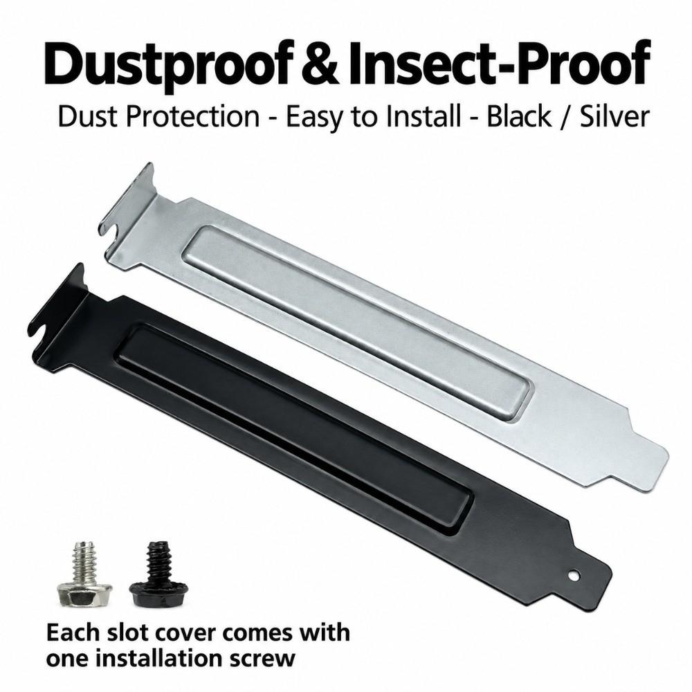 Plug-In PCI Slot Cover With Screws Case Blanking Plate New Dust Filter Plate