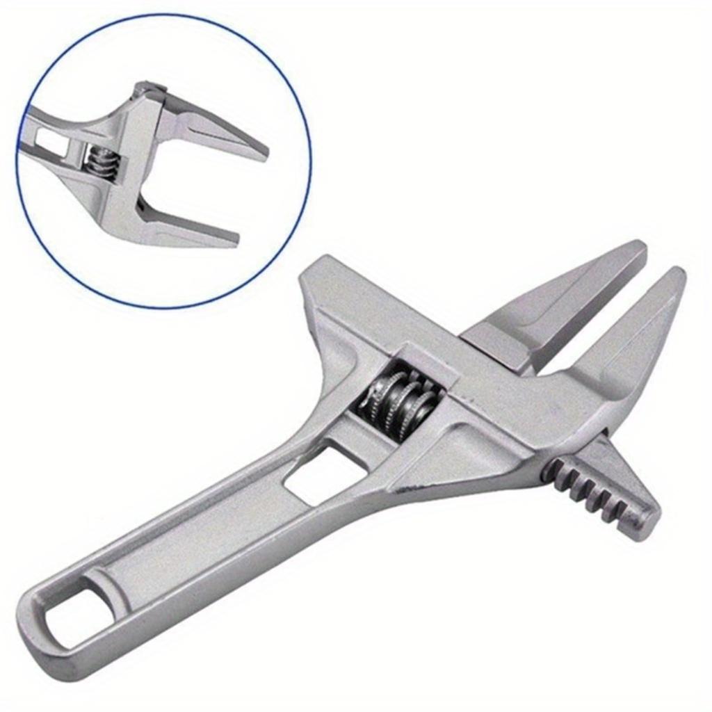 Mini Adjustable Multi Wrench, Sink Pipe Nut Remover Tool, Large Opening Strong Clamp Spanner For Bathroom Kitchen Faucet Repair
