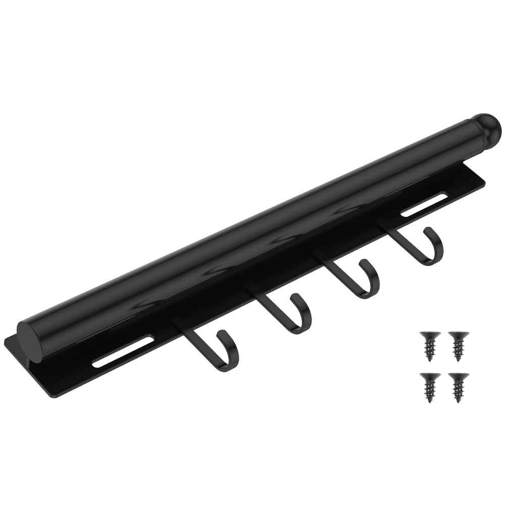 Pull-Out Closet Valet Rod Retractable Wardrobe Clothing Slide Rail with 4 Hook Extending Closet Rod Hanger Rack