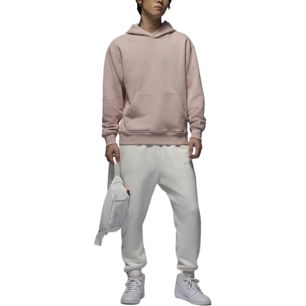 Jordan Air  Wordmark Casual Solid Color Hooded Long Sleeve Sweatshirt Men Sweatshirt Oxford-Pink FZ3953-601