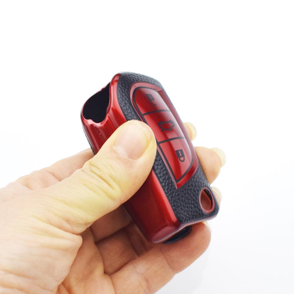 3 Buttons TPU Leather For Toyota Highlander Camry RAV4 Aygo Yaris Car Flip Key Cover Case Auto Shell Holder Fob Bag Keychain