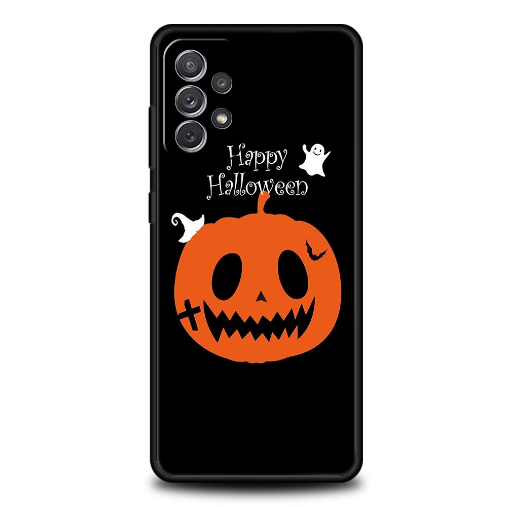 Leaves Fall Fox Pumpkin Case For Samsung Galaxy A24 A12 A14 A32 A50 A70 A20E A20S A10S A22 A30 A40 A34 A54 A42 A52 5G A72 Cover