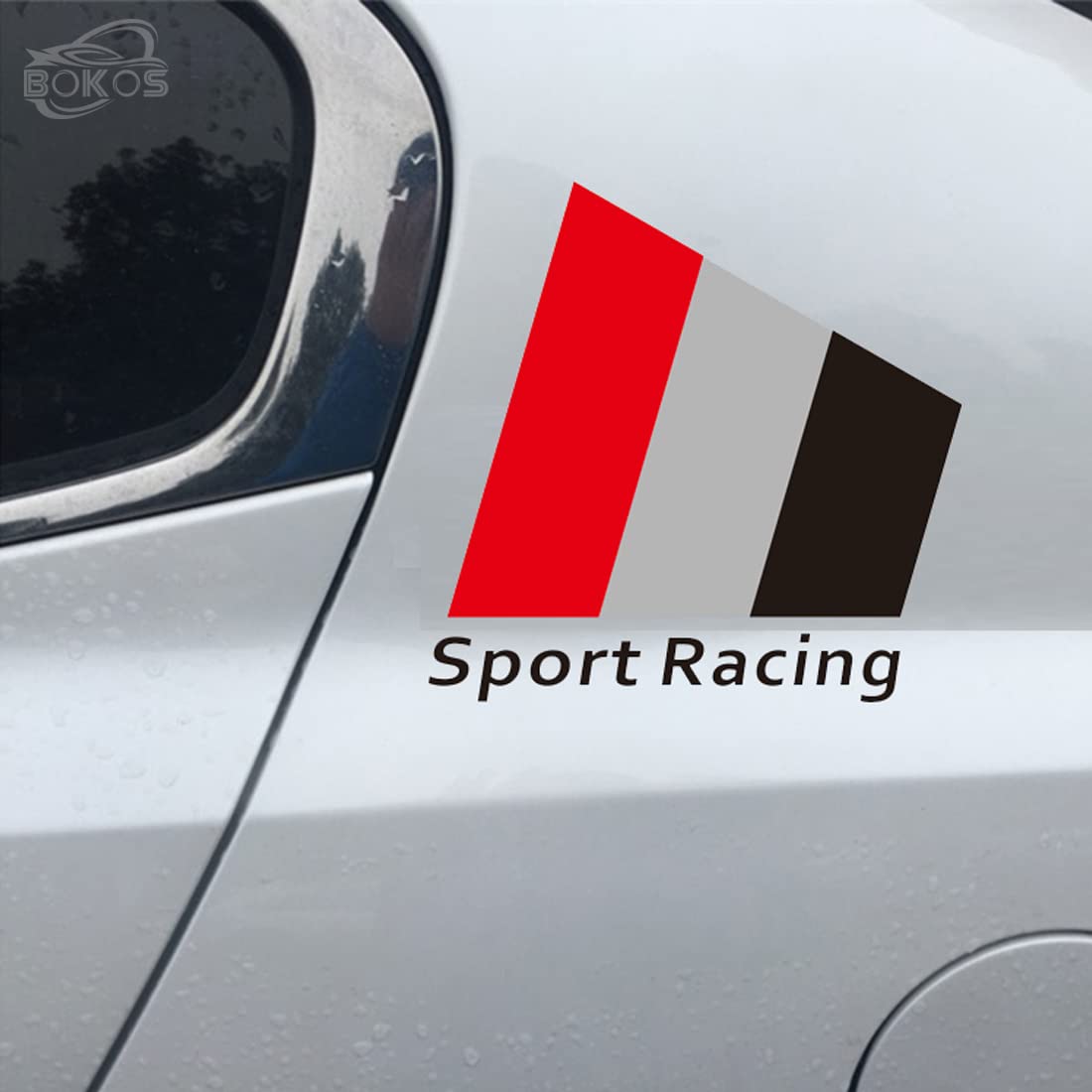 

Bokos Car Sticker Decal Car Rear Sport Fender Rear Window Universal (D/Black)