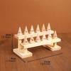 Compact Wooden Finger Ring Display Stand Sturdy Multi-slot Jewelry Holder for Vendor Events Home Vanity Jewelry Organization