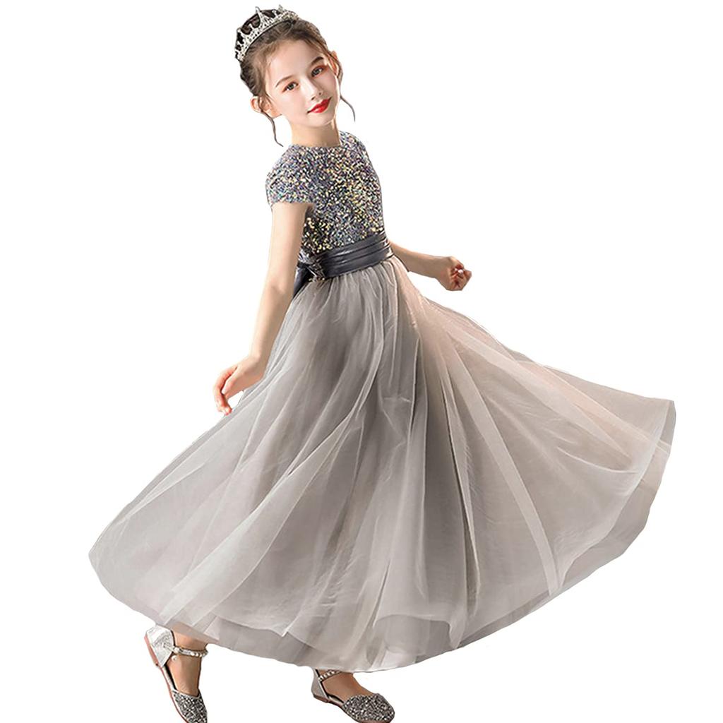 Kids Long Junior Piano Party [VIISEN] Dress, Children's Dress, Dress, Girls, Elegant, Formal, Violin, Concert, Dress, Recital, Wedding, Birthday,