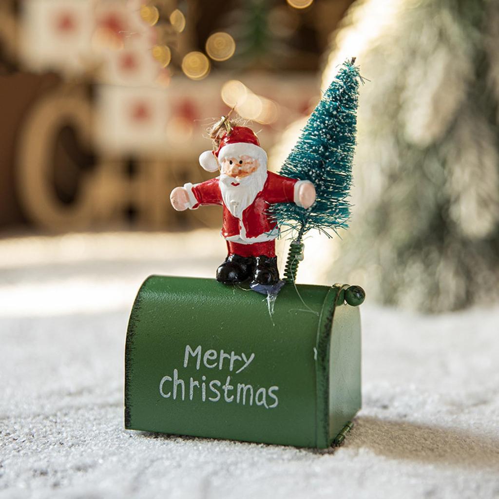 Figurky Santa Clause v letadle Vtipný letící Santa Claus Sněhulák v letadle