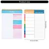 Twin Wire Binding Daily Planner Notebook 100 Pages Wide Lined Notepads Weekly Meal Planner For Daily Planning 142x220mm