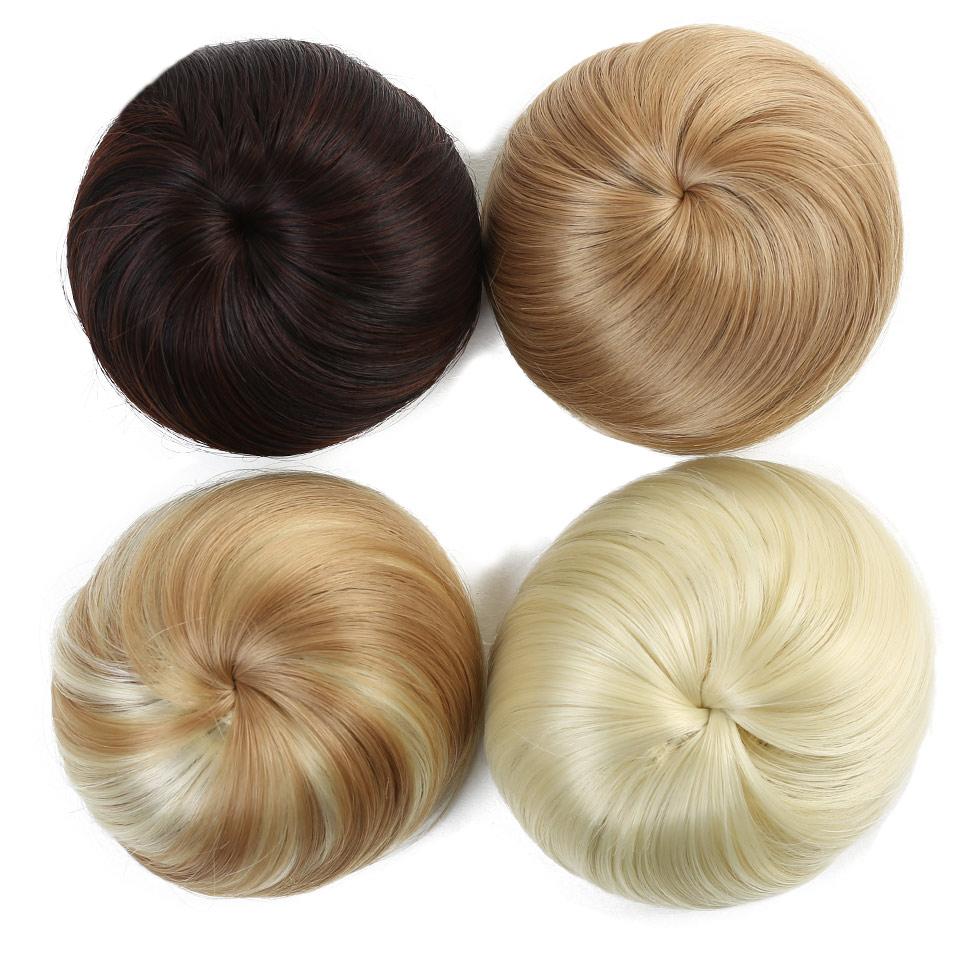 Synthetic Donut Roller Elastic Blonde Bun Hair Chignon Synthetic Donut Roller Hairpieces Heat Resistant Hair