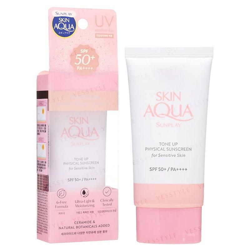Rohto Mentholatum - Sunplay Skin Aqua Tone-Up Physisches Sonnenschutzmittel Für Empfindliche Haut SPF 50+ PA++++