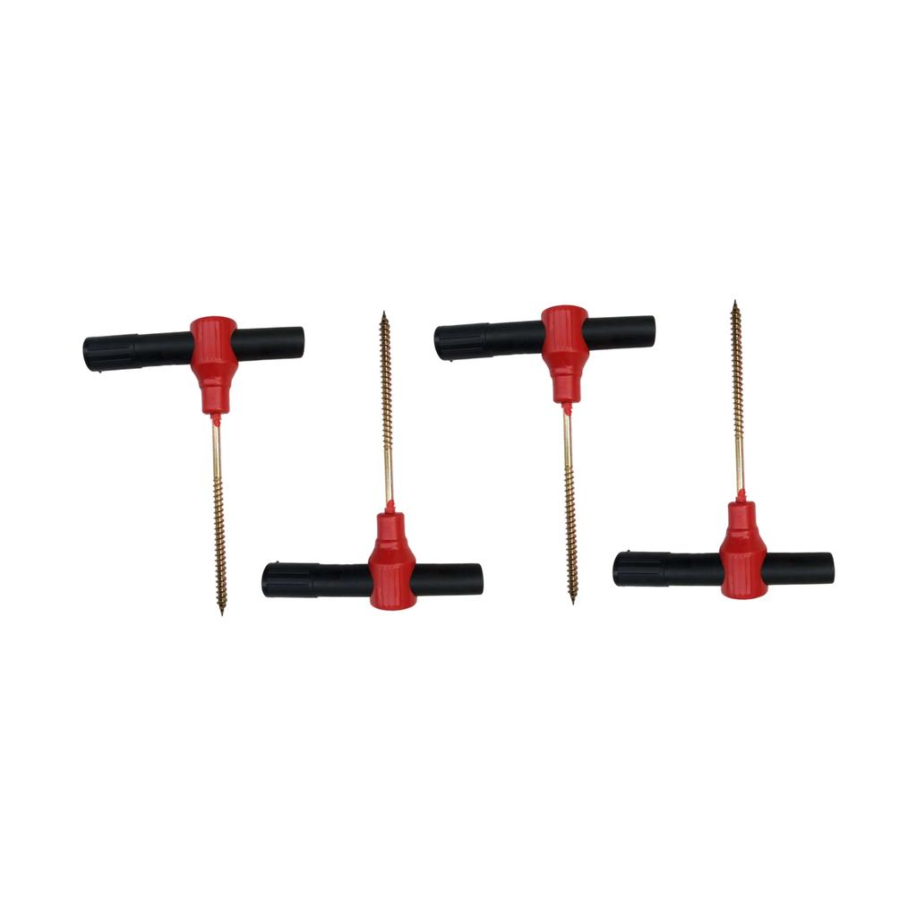 Ice Anchor Tool Kit 1pc Ice Anchor Drill Adapter with 4pcs Threaded Spikes  Fishing Shelter Stakes Universal Fishing Tool