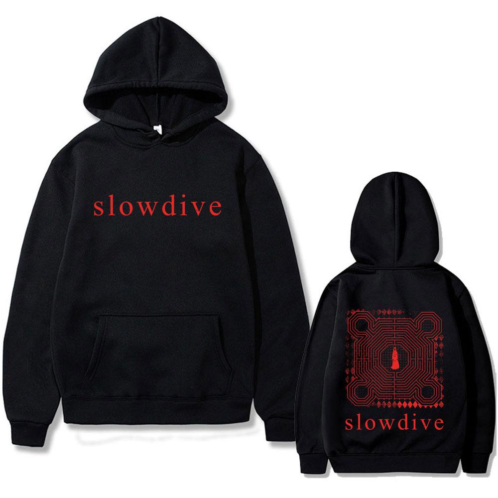 Rock Band Slowdive Everything Is Alive Print Hoodie Tour 90s Classic Vintage Unisex Oversized Streetwear Male Casual Hoodies