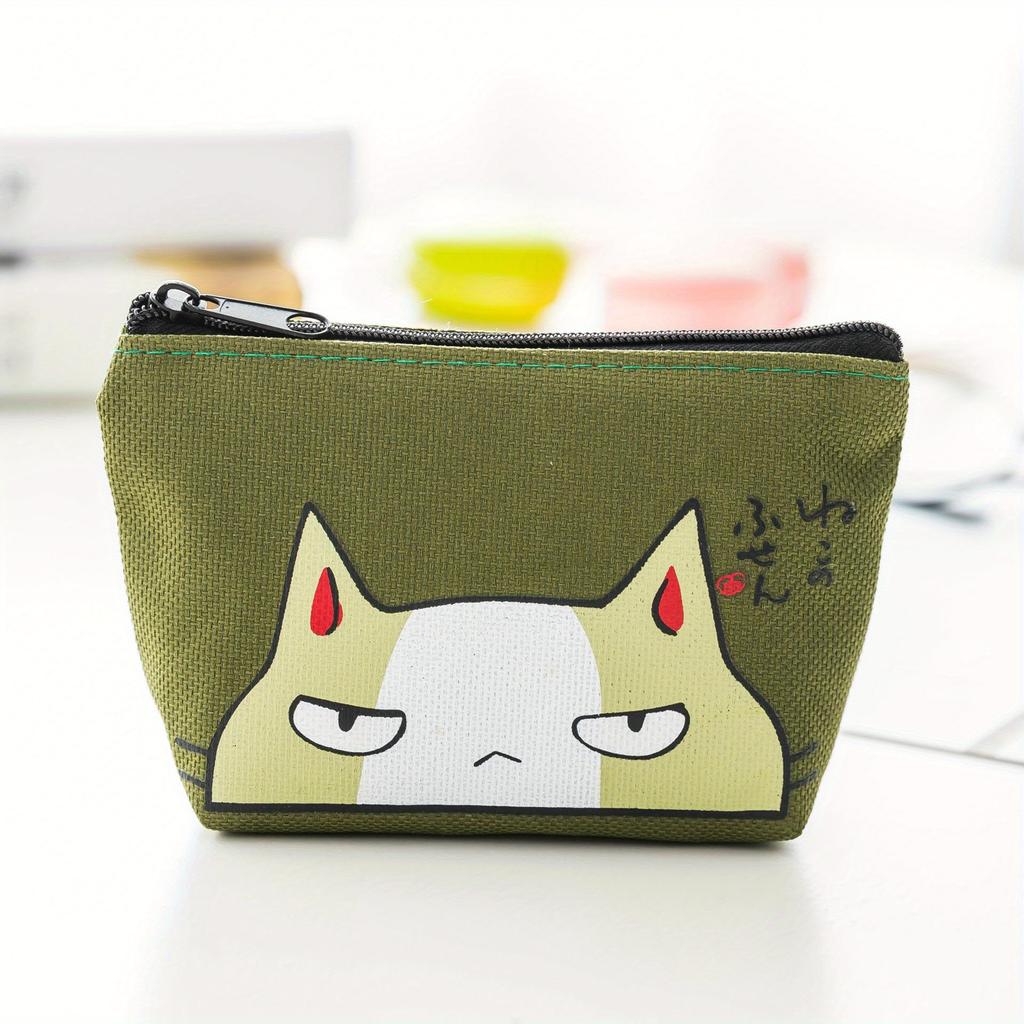 Petits Porte-Monnaie Tête de Chat Cartoon Mignons Portefeuilles Femmes Porte-Cartes Animal Sac à Clés Sacs à Argent pour Filles