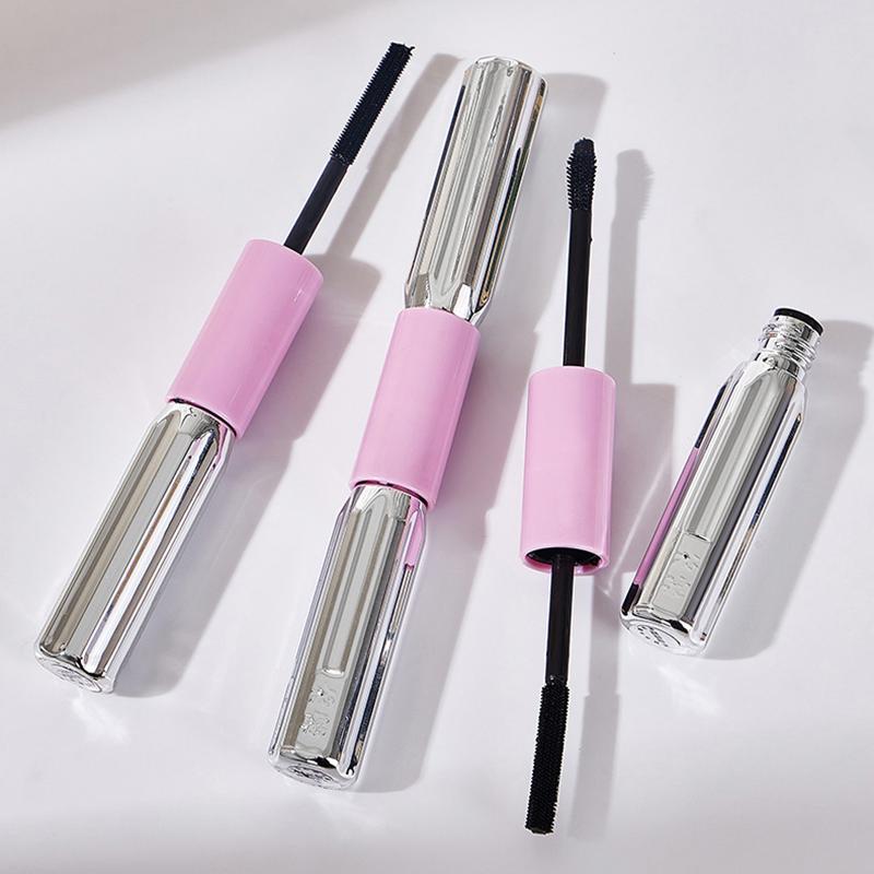 Double-In-One Mascara Silk Fiber Mascara Waterproof Mascara For Eyelash Extension Black Thick Lengthening Eyelashes Cosmetics