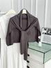 High-Quality Solid Color Women's Shawl: Versatile Spring/Autumn Outerwear, Decorative Knotting, Warm Neck Protection Scarf