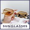 1Pieces New Jelly Women's Sunglasses Unique Popular Brown Shades Beige Round Frame Sun Glasses Mountaineering Glasses