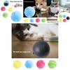 Interaktiver Plüschtierball für Hunde und Katzen Elektrisches Haustierspielzeug zur Linderung von Langeweile ABS-Kunststoff und Korallenfleece-Material 9cm/3.54in Größe