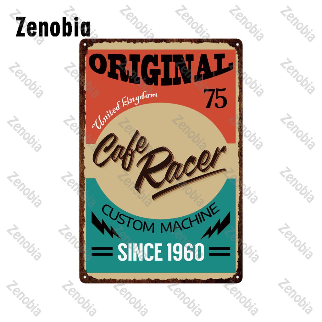 Hill Bobber Motorcycles Metal Signs Cafe Racer Oil School Chopper Metal Poster Vintage Plaque Retro Tin Plate Garage Home Decor