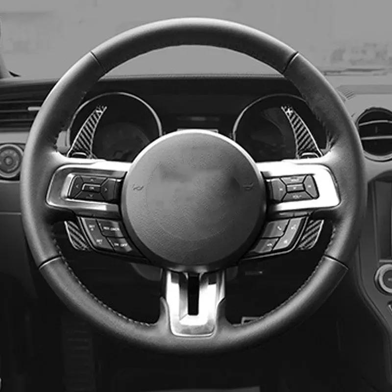 2pcs ABS Steering Wheel Shift Paddle For Ford Mustang 2015 2016 2017 2018      Extended Shifter Trim Paddles