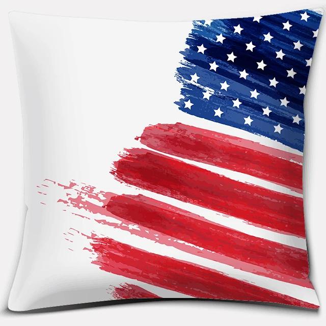 American Independence Day Series Love Usa Printed Square Home Decoration Pillowcase Cojines Decorativos Para Sof Akcesoria Kuch