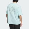 Adidas Cotton Crew Neck Letter Print T-Shirt Men Tops Light-Blue JP4582