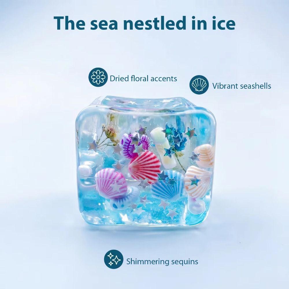 Slow Rebound Blue Ocean Ice Cube Stress Balls Slow Rising Sensory Fidget Toy Adults Use