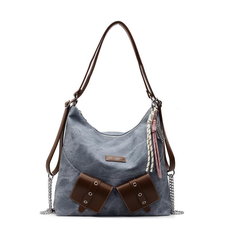 Commuter Tote Bag Women's Large-capacity New Niche Chain Single Shoulder Messenger Bag Multi-functional Backpack