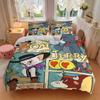 3pcs Western Adventure Tom & Jerry Quilt Cover Set (1 Quilt Cover + 2 Pillowcases Without Pillow Core), High-Definition Printing for Home and Dormitor