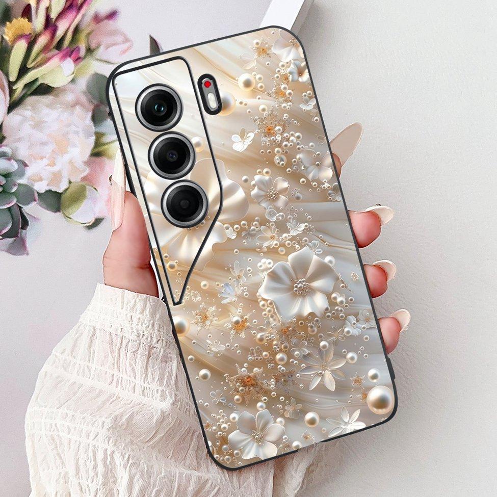 For Tecno Camon 40 Case CM5 Silicone Cute Cat Fashion Flowers Funny Painted Back Cover For Techno Camon 40 Phone Case Bumper