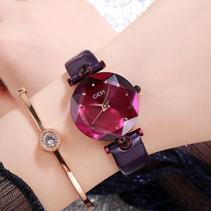 

Womens Watch Waterproof Quartz With Diamond Decor For Casual Daily Wear фиолетовый