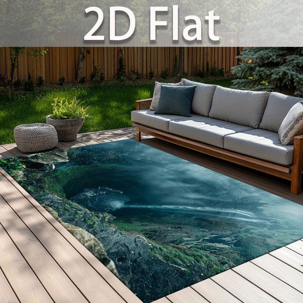 2D Stone Ruins Carpet Living Room Large Rug Ancient Stairs Bedroom Decor Creative Area Rugs Sofa Floor Mat Lounge Gift
