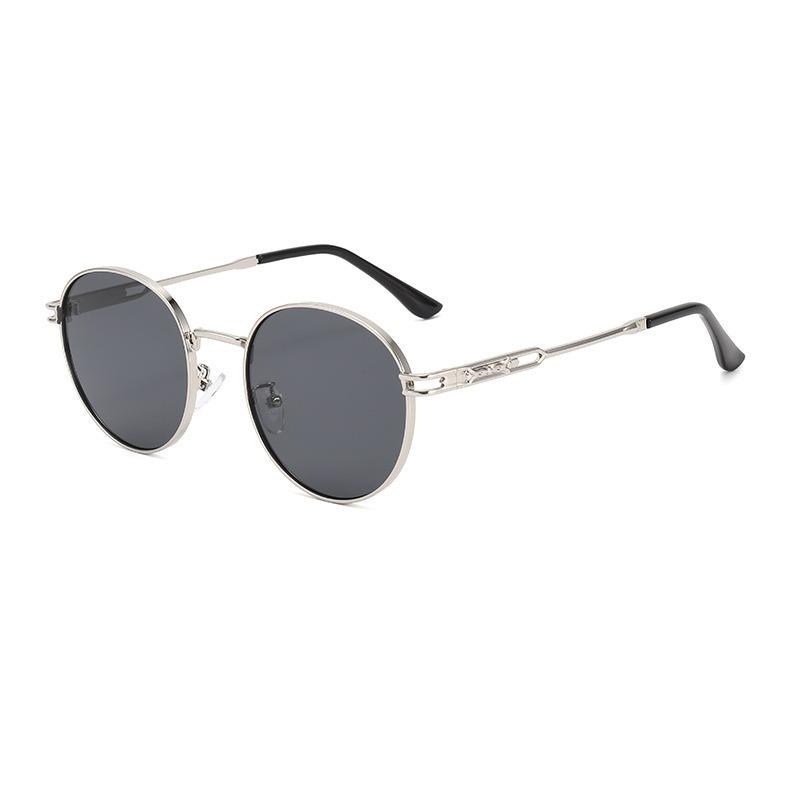Retro Fashion Round Metal Unisex Sunglasses For Outdoor Travel