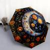 1 PC Automatic Folding Umbrella - Retro flowers Pattern, Portable & Foldable Design with 8 Ribs, Christmas Birthday Gifts