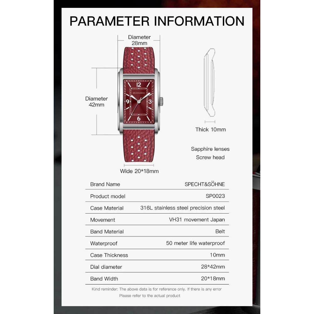 2025 Neue Mode Quadratische Uhr Damenuhren Ultradünnes VH31 Uhrwerk Lässige Herrenuhr Graue Farbe Reloj Hombre 28MM