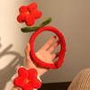 Benming Year Plush Red Flower Headband - Women's Cute Christmas Hair Clip & Face Wash Accessory