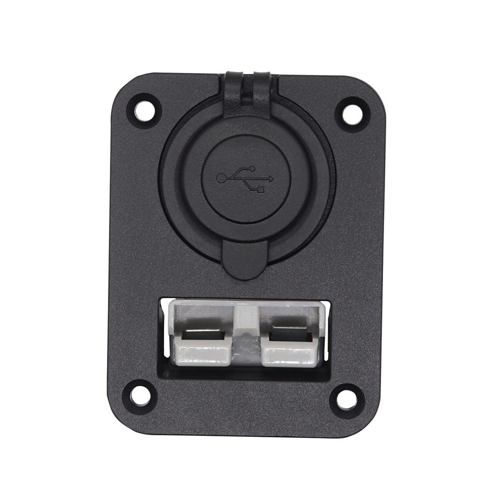 50 Amp Plug Dual USB Socket Flush Mount Recessed Plate